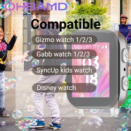 QHBAMD 10-Pack Compatible for Gizmo Watch 3 2 1/Gabb Watch 3 2 1 Watch Band, Silicone Sport Bands Breathable Waterproof Replacement Straps for Smartwatches