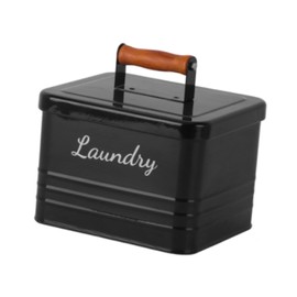 WeiLaiKeQi Portable Laundry Pods Dispenser with Wooden Handle for Home , Black, as described