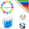 Coideal Coloured Pencil Sharpener Handheld, 24 Pcs Small Manual Canister