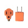 3-Prong to 2-Prong Grounding Converter Adapter Plug for Wall Outlet,