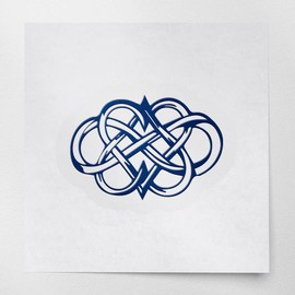 Transparent Decal Stickers of Infinity Heart (Navy Blue) Premium Waterproof Vinyl Decal Stickers for Laptop Phone Accessory Helmet Car Window Mug Tuber Cup Door Wall Decoration ANDstic551755AB040522