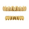 TSANLY 24K Plated Gold Grillz 8 Teeth Mouth Top &