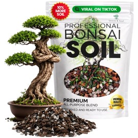 Large Bonsai Soil Premium All Purpose Blend | Pre-Mixed Ready to Use for Plant Support and Fast Drainage | Lava, Limestone Pearock, Calcined Clay and Pinebark | Extra Large 8.2 Quarts | Made in USA