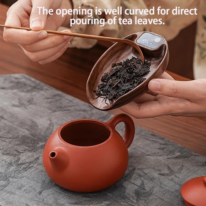 Solid Wood Electronic Tea Scale Tough Durable Convenient Display Screen