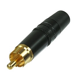 Rean NYS373-0 Phono RCA Connector. Male Jack Plug. Black Marking