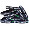 SayitBands Ten (10) of XL 9 Inch Veterans Lives Matter