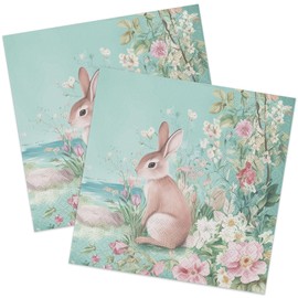 80 Easter Paper Napkins Disposable 13in Dinner Party Napkins Dinner Napkins Green