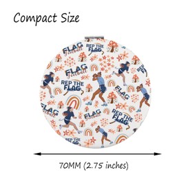 FAADBUK Flag Football Player Gift Flag Football Mom Gift Flag Football Lover Makeup Mirror for He (Flag Football Mirror)