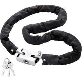 Candado de Bicicleta, Antirrobo de Alta Resistencia 120CM Candado de Bicicleta Con Llave Anti-Corte de Alta Seguridad Candado de Cadena de Bicicleta Para Scooters Bicicletas de Montaña