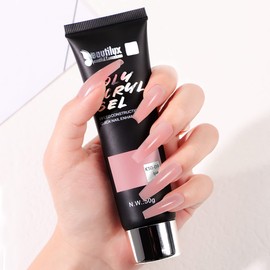 Beautilux Acrylic Gel Long-Lasting Nail Art Gel Nail Extension Natural Look Colour Tube UV Gel Nail Extension Nail Gel 50 ml