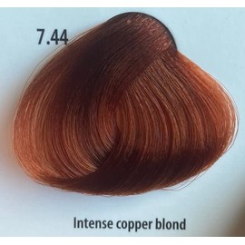 Cree Hair Color w/Keratin and Ceramides - 3.38 Fl oz - 1 Pack Professional Coloring Cream (7.44-Intense Copper Blond)