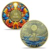 IELCJJ 13 Year Sobriety Coin, Delicate Sunflower Sobriety Chip Colorful