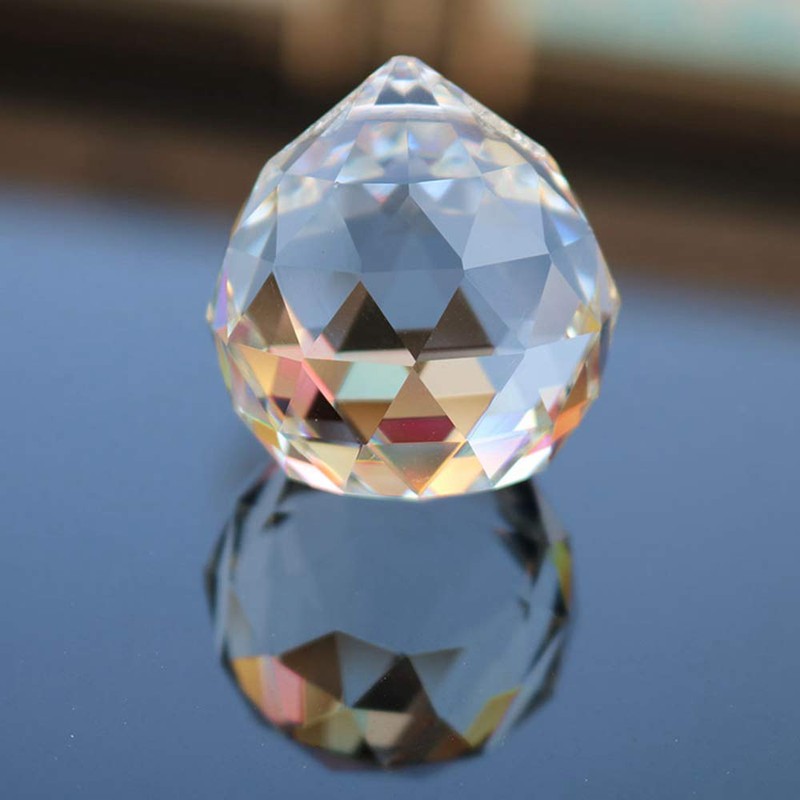 Petrichor Clear Crystal Hanging Ball Feng Shui Prism Sun Catcher
