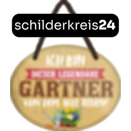 schilderkreis24 - Tin Sign 18 x 14 cm - The Legendary Gardener - Unique Gift for Garden Lovers