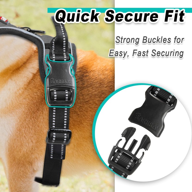 BARKBAY Dog Harness No Pull for Medium Dogs - Adjustable,