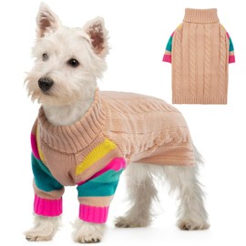OUOBOB Dog Sweaters for Small Dogs Girls Boys, Small Dog Sweaters, Sweater Small Dog, Dog Sweater Stretchy Turtleneck Pullover Puppy Sweater, Christmas Dog Knit Sweater, Teacup, Yorkie, Chihuahua S