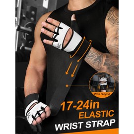 KUTOOK Rowing Gloves Fitness Calisthenics Gloves Strength Training Bodybuilding with Wrist Protection Training Gloves Men Women Shock Absorbing with Palm Pad for Crossfit White 2XL