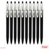 FLAIR 10 x 0.7mm Ezee Click BLACK Ballpoint Retractable Pens