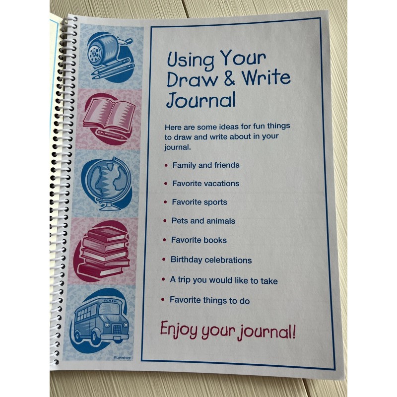 Lakeshore Journal Draw Write Student Math Stem Notebook Primary K