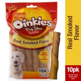 Hartz Oinkies Pig Skin Twists 3" (10 Pack)