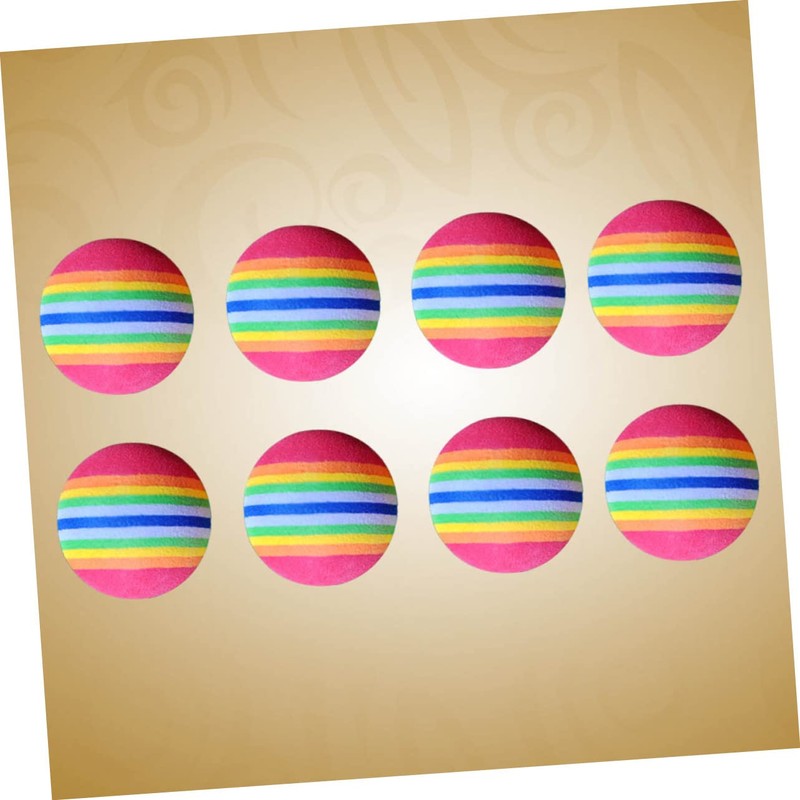 NOLITOY Attractive 63mm Rainbow Balls 8 Pack Eva Training Balls