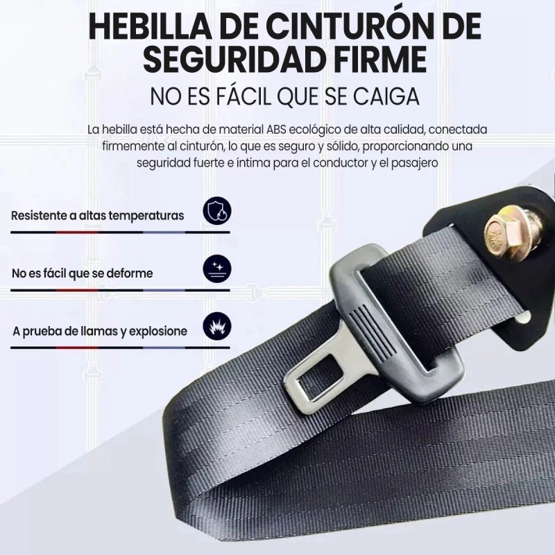 Cinturón De Seguridad Retráctil Universal 3 Punto Para Coche