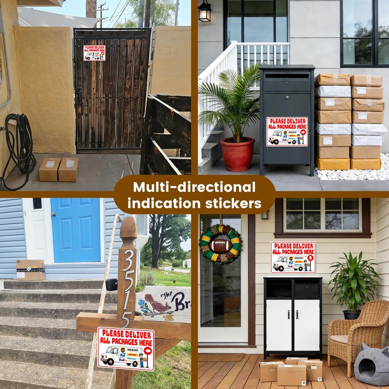 14 x 10" Delivery Signs for Packages, Please Deliver All