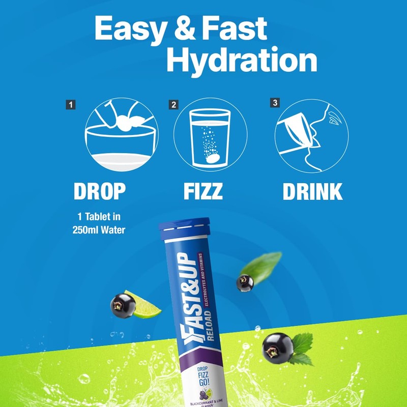 Fast&Up Reload – Blackcurrant & Lime Flavour – 80 Effervescent