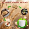 Wrova Wheat Straw Camping Bowls Sets of 6,Unbreakable 26oz Lightweight