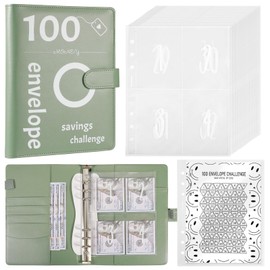 100 Envelopes Money Saving Challenge, 100 Day Challenge Money Saving Binder, A5 Money Saving Challenge Book Easy and Fun Way to Save $5,050