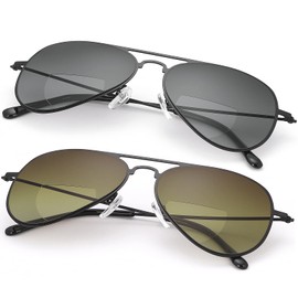 MIRYEA 2 Pairs Bifocal Reading Glasses UV400 Protection Sport Sunglasses Blue Light Blocking Lightweight Sun Readers for Men and Women Outdoor Driving Eyeglasses Tinted Shades Anti Glare Eyewear 2.0