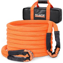 ALL-TOP Kinetic Recovery Rope, 48000Lbs, 1in x 30ft, Heavy Duty 30+% Elasticity, 16000Lbs Work Load Limit for 4x4 Offroad Vehicle