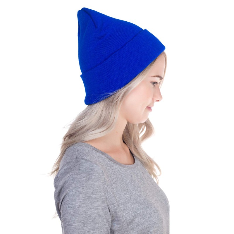 Nivel Superior Cuffed Unisex Plain Cráneo Beanie Toboggan Tejer Sombrero/Cap,