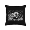 Line Art Fish & Ichthyologist African Cichlid Throw Pillow