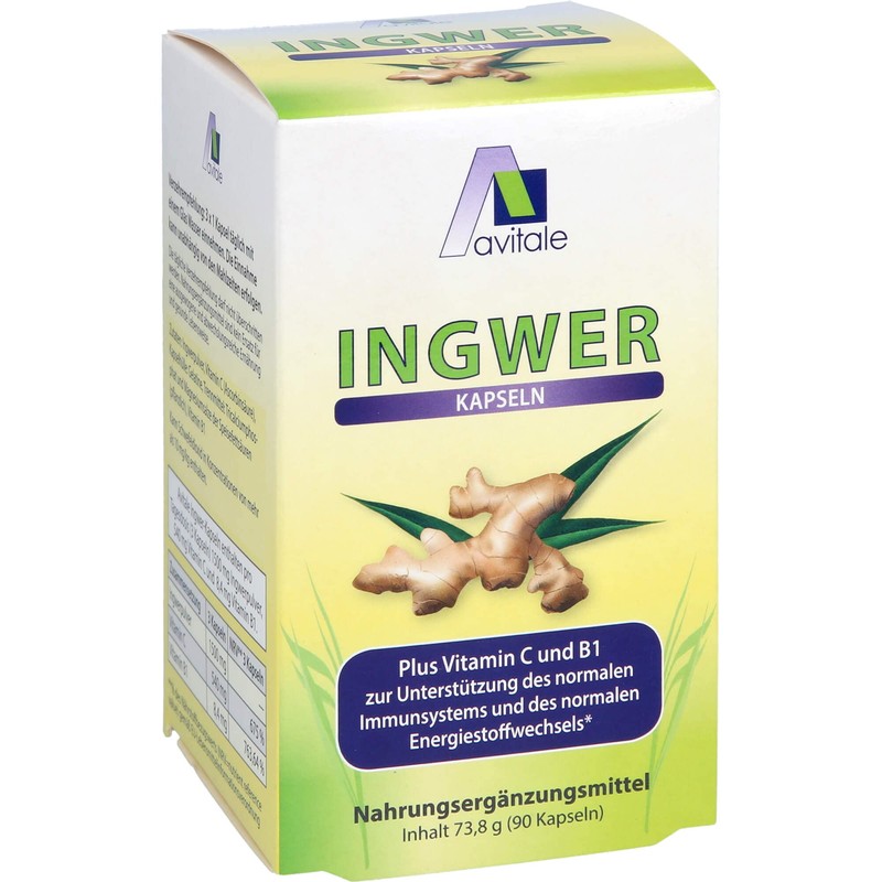 INGWER 500 mg Kapseln+Vitamin B1+C 90 St