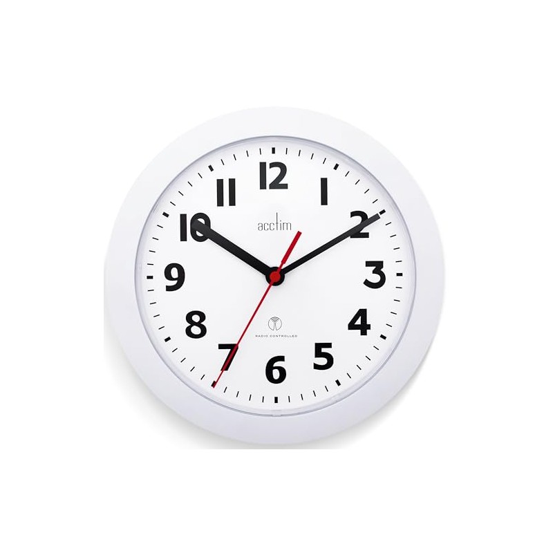 Acctim Parona Wall Clock Radio Controlled (White)
