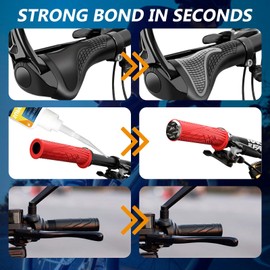 Grip Glue 100g, Instant Handlebar Grip Glue for Dirt Dikes, Motorcycle, Ebike, Bicycle, Heavy Duty Handle Grip Adhesive for ATV Grips,Tool Handle,Snowmobile