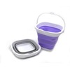 SAMMART Set of 2-2.6L Super Mini Sqare Collapsible Plastic Bucket