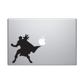 Comic Book Style - Super Hero Silhouette Power Version 4-5 inch Black Vinyl Decal Sticker for Cars, Laptops, Trucks, and Glass