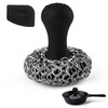 Cuisinel Cast Iron Chainmail Scrubber + Pan Scraper - Ergonomic