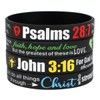 kilofly 4-Pack Christian Bible Verse Silicone Wristbands Scripture Bracelets, Love