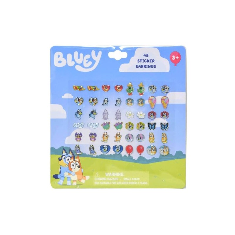 Bluey 24 Pair Sticker Earrings