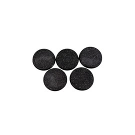 Round Gaming Bases Set, 25mm to 80mm Sizes, Black Textured Surface for Miniature Figures (32MM)