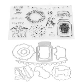 Clear Stamp Christmas Themed Transparent Stamp DIY Scrapbook Handbook Album Stamp Die Set Paper Crafts Hand Made Gifts