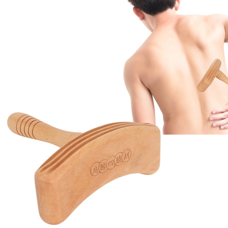 Wooden Gua Sha Board Sturdy Polished Beech Safe Smoothing Widely