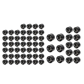 YDLMT 62 pcs Black Motorcycle Engine Screw Topper Covers Head Bolt Caps Nut Covers Fit for Harley Touring Road King Electra Road Street Glide Trike 2017-2023