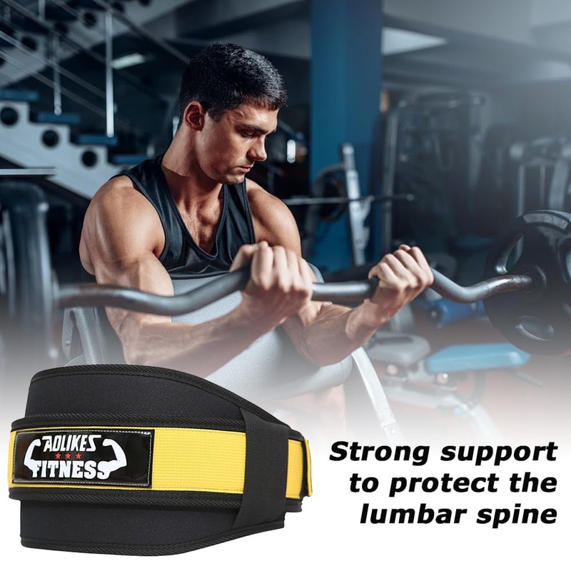 TOMVAES Gym Weightlifting Belt, Nylon Waist Support Belt, Workout Durable