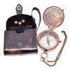 Antique Nautical Vintage Directional Magnetic Compass with Famous Scripture Quote