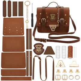 WADORN DIY Set for Making a Shoulder Bag Made of PU Leather, Handmade Accessories for Making DIY Craft Bags for Women, Black
