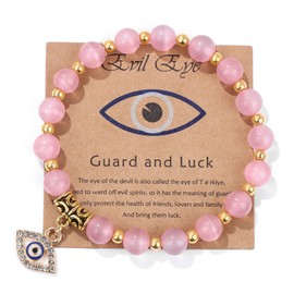 Evil Eye Bracelets for Women Natural Stone Protection Bracelet Mal De Ojo Bracelets Jewelry Gift